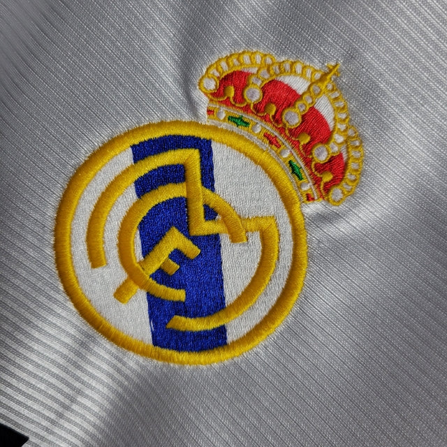 Real Madrid 98/99 Home adidas Retro White Shirt
