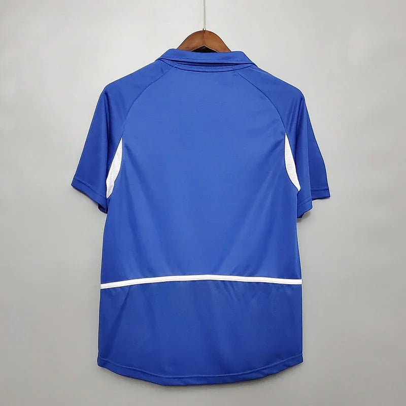 Brazil 2002 Retro Blue Shirt