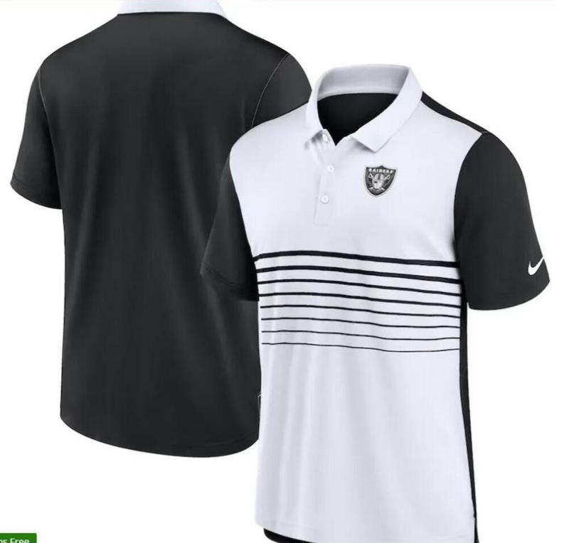 Las Vegas Raiders White/Black Polo