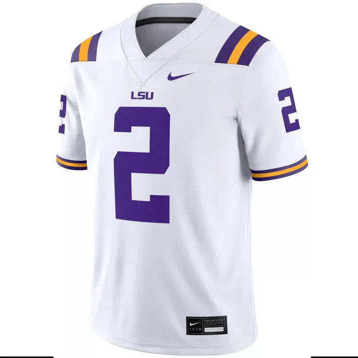 NCAA LSU Tigers White Jersey