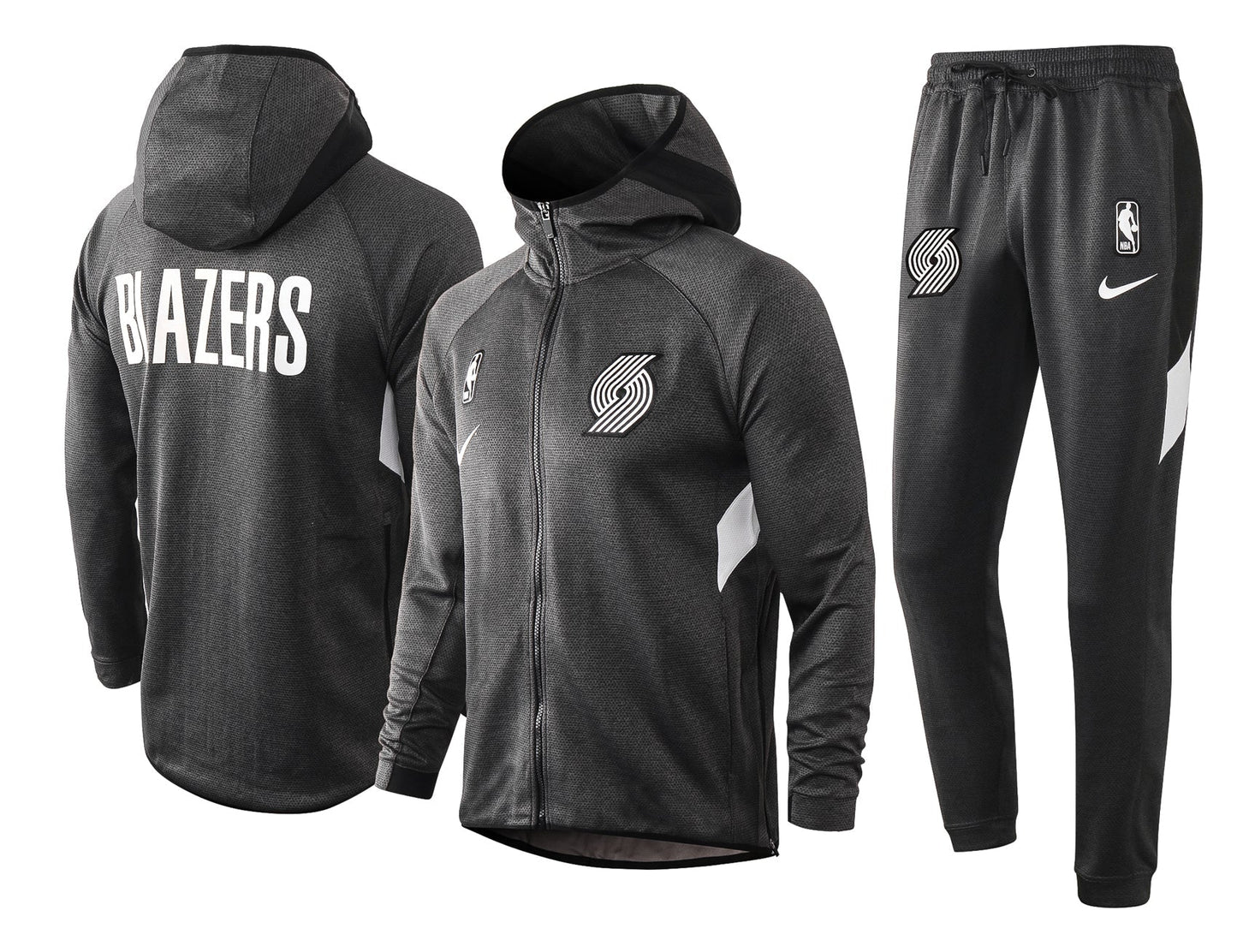 Portland Trail Blazers NBA Therma Flex Black Training Tracksuit