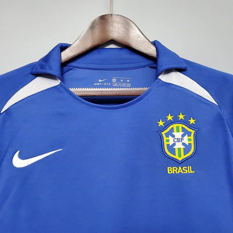 Brazil 2002 Retro Blue Shirt