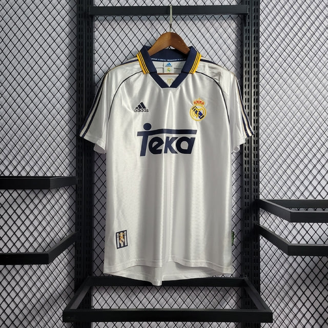 Real Madrid 98/99 Home adidas Retro White Shirt