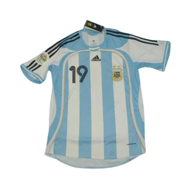 Argentina Away 2006 Retro Messi #19 (Patches) Shirt