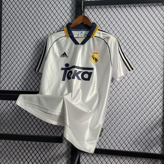 Real Madrid 98/99 Home adidas Retro White Shirt