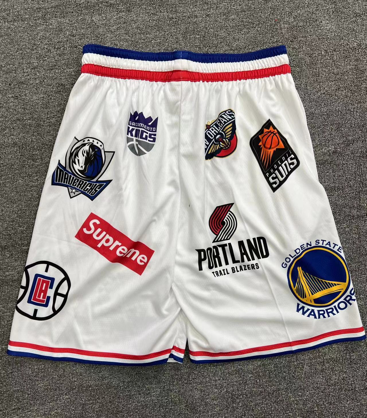Supreme x NBA White Shorts