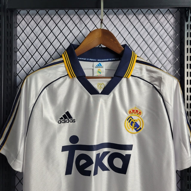 Real Madrid 98/99 Home adidas Retro White Shirt