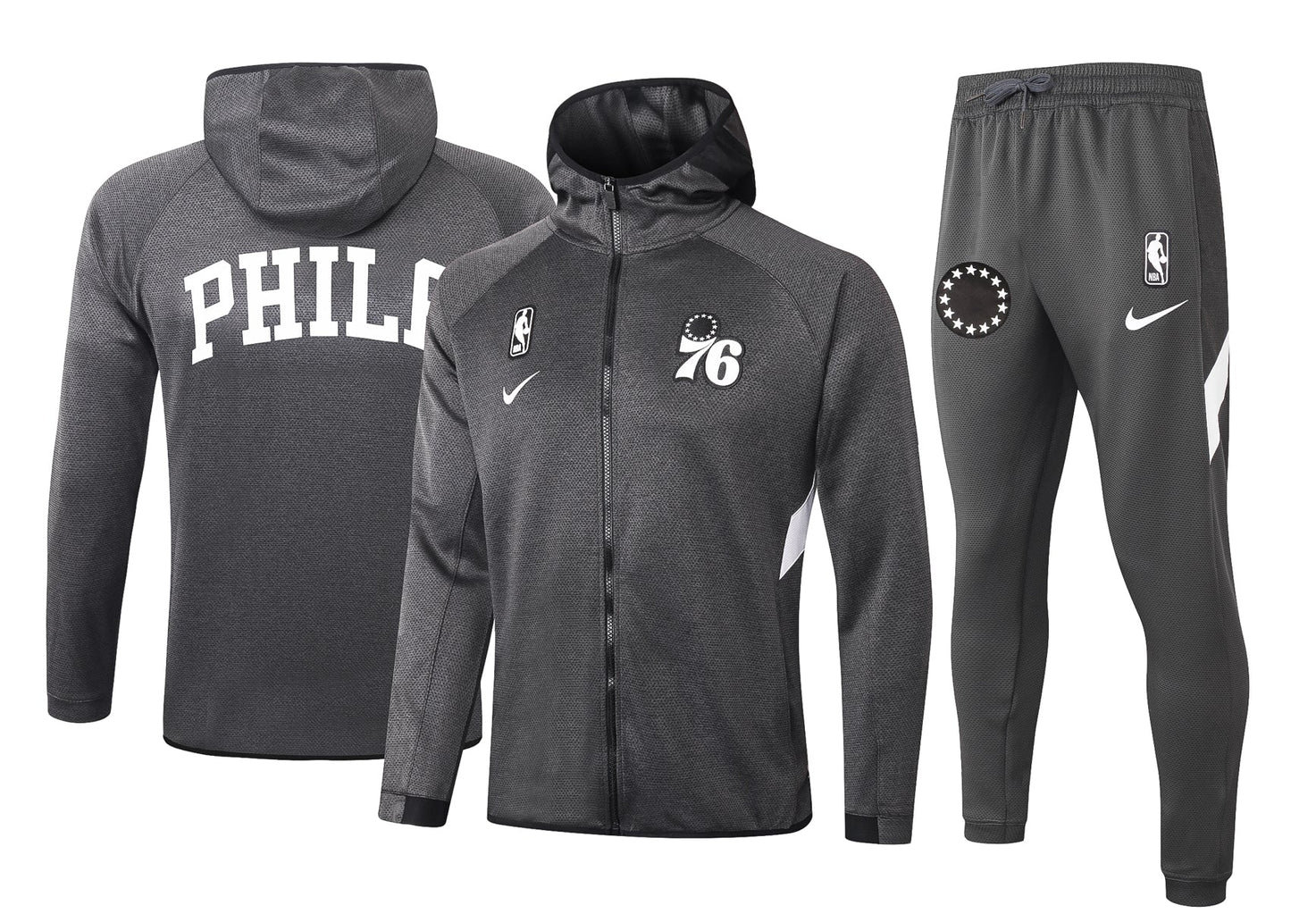 Philadelphia 76ers NBA Therma Flex Black Training Tracksuit