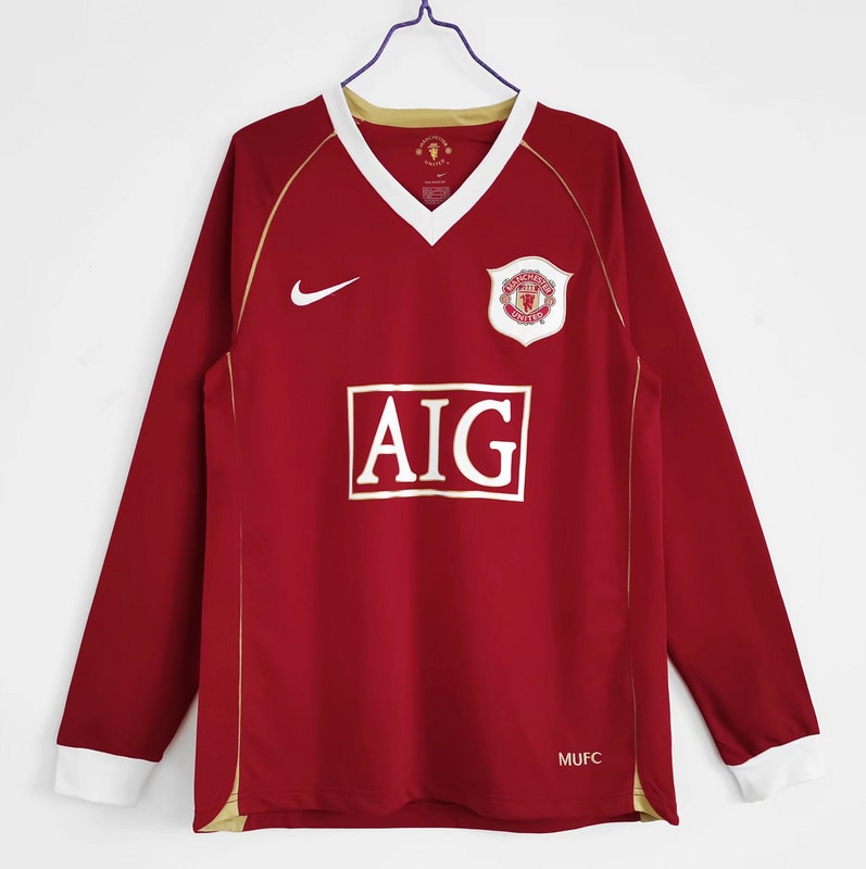 Manchester United 06/07 Home Retro Long Sleeve Shirt