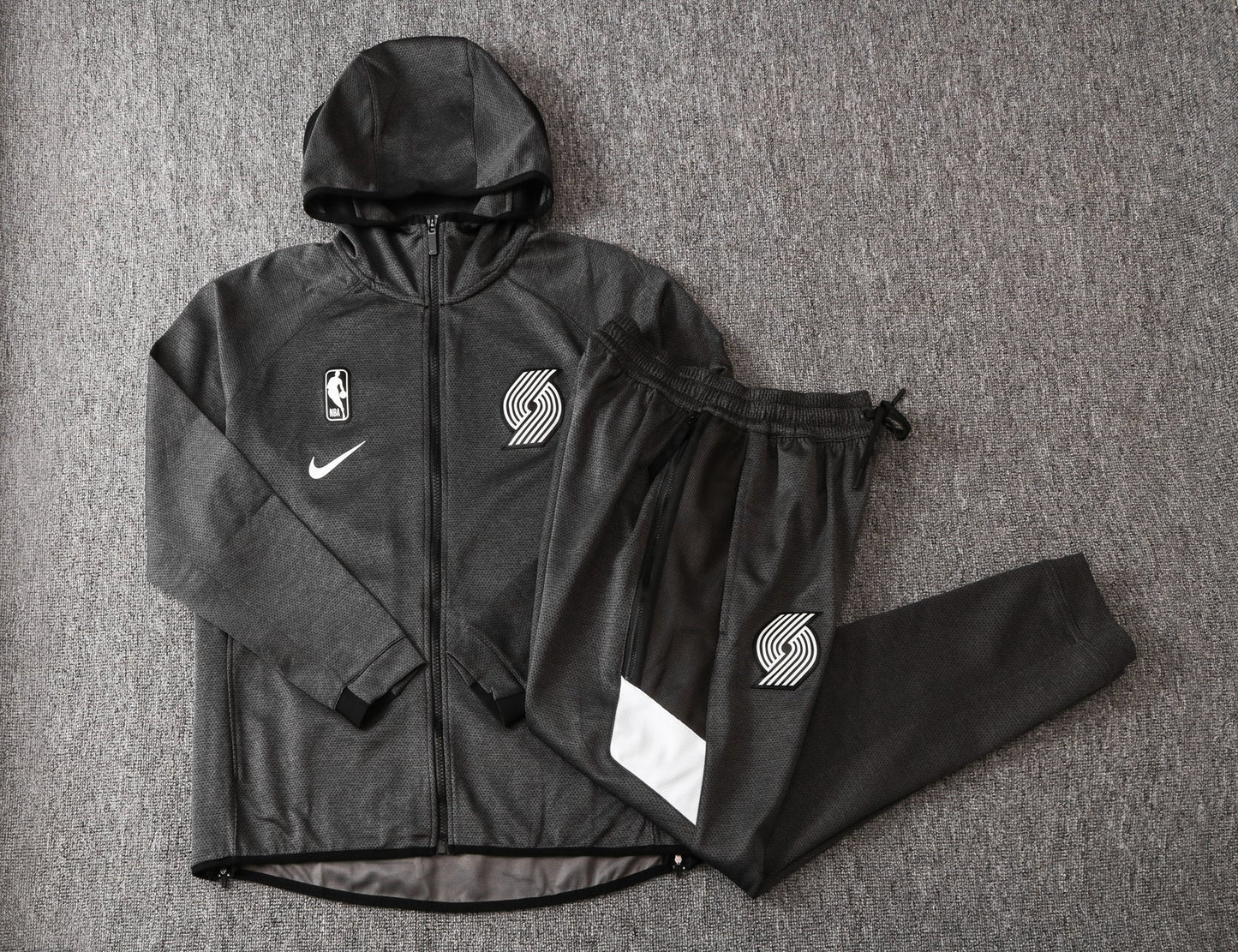Portland Trail Blazers NBA Therma Flex Black Training Tracksuit