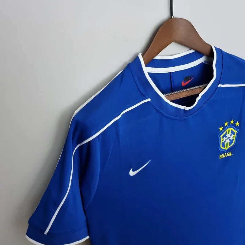 Brazil 1998 Retro Blue Shirt