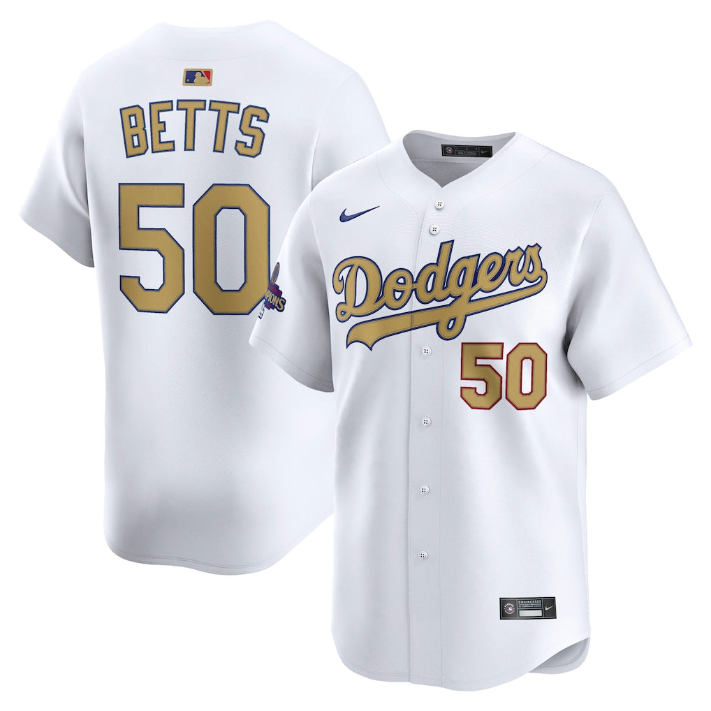 Dodgers Edition World Series 2025 Gold Jersey