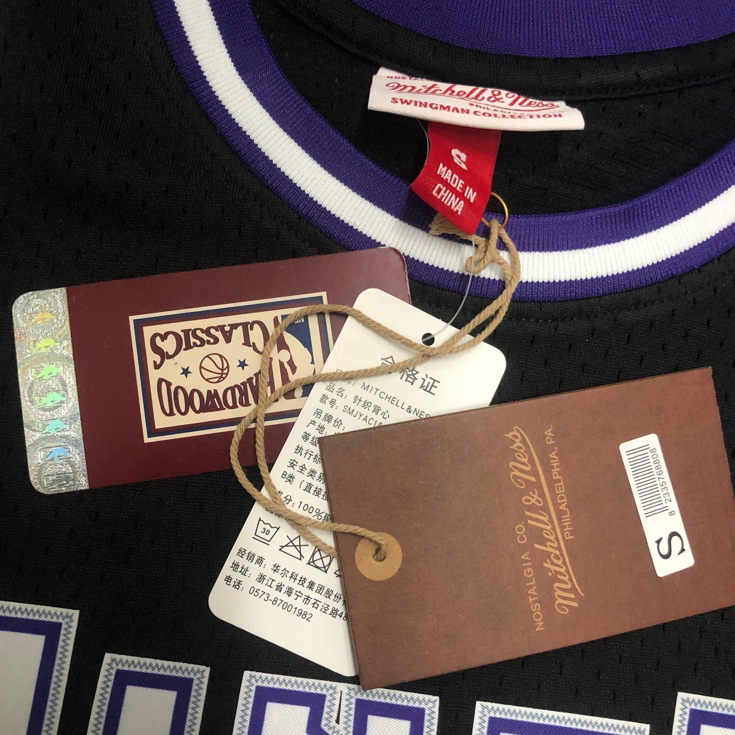 Swingman Sacramento Kings Mitchell & Ness Hardwood Classics 2001/02 Black Jersey