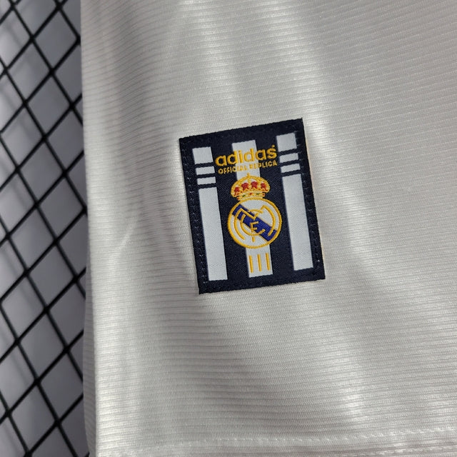 Real Madrid 98/99 Home adidas Retro White Shirt