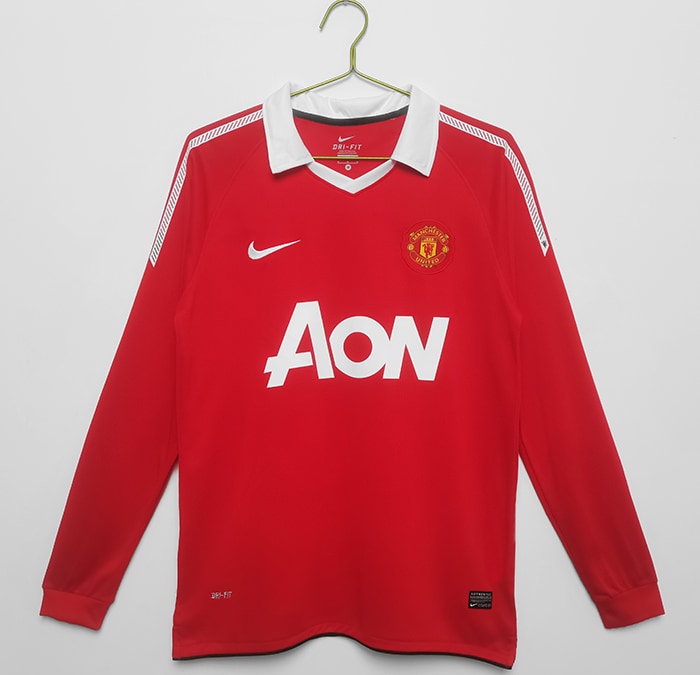 Manchester United 10/11 Home Retro Long Sleeve Shirt