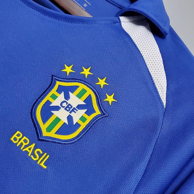 Brazil 2002 Retro Blue Shirt