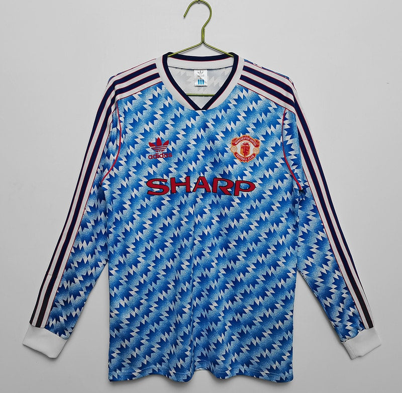 Manchester United 90/91 Away Retro Long Sleeve Shirt