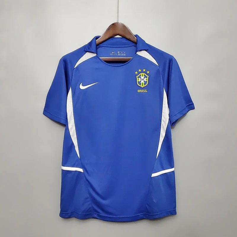 Brazil 2002 Retro Blue Shirt