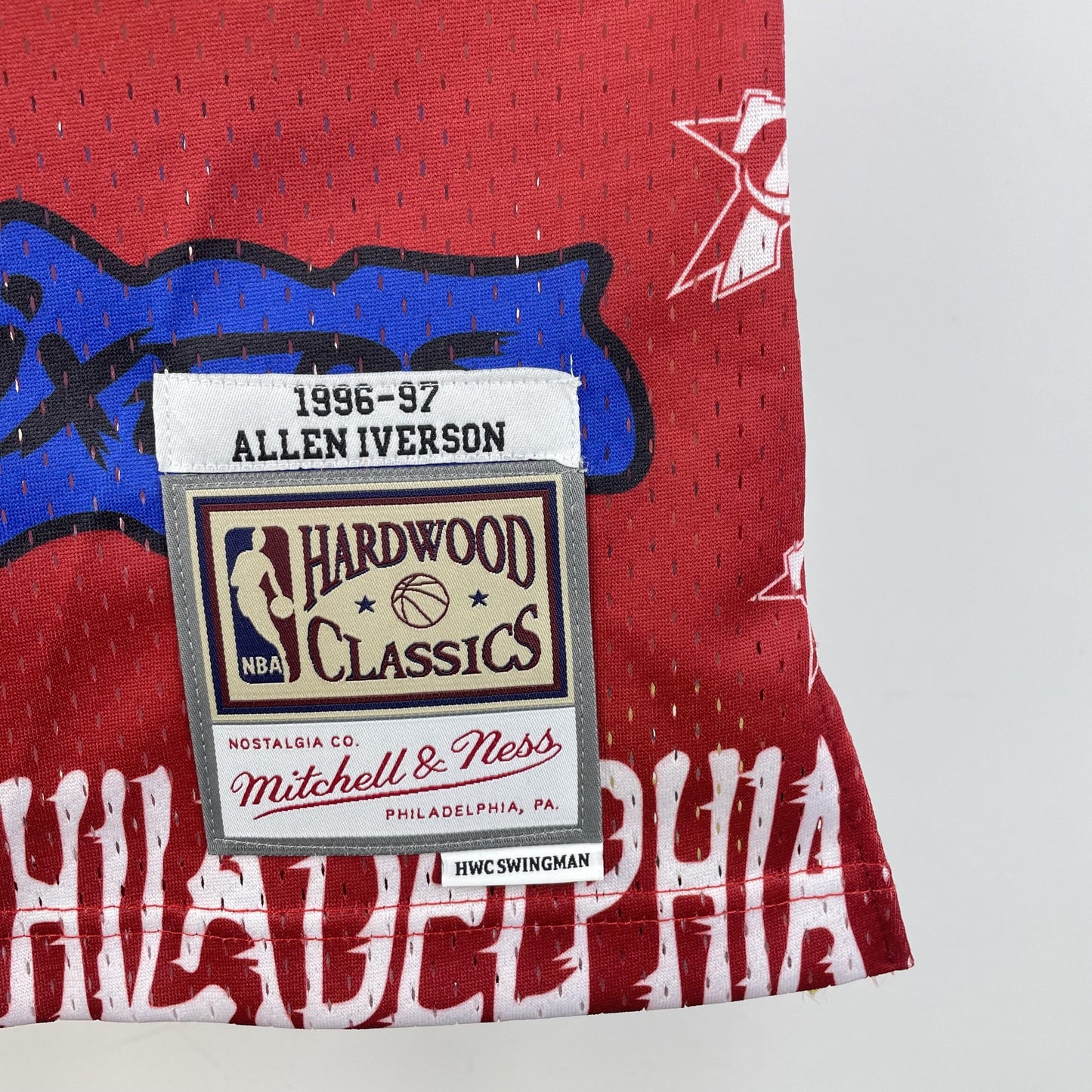Swingman Slap Sicker Philadelphia 76ers Mitchell & Ness 1996/97 Jersey