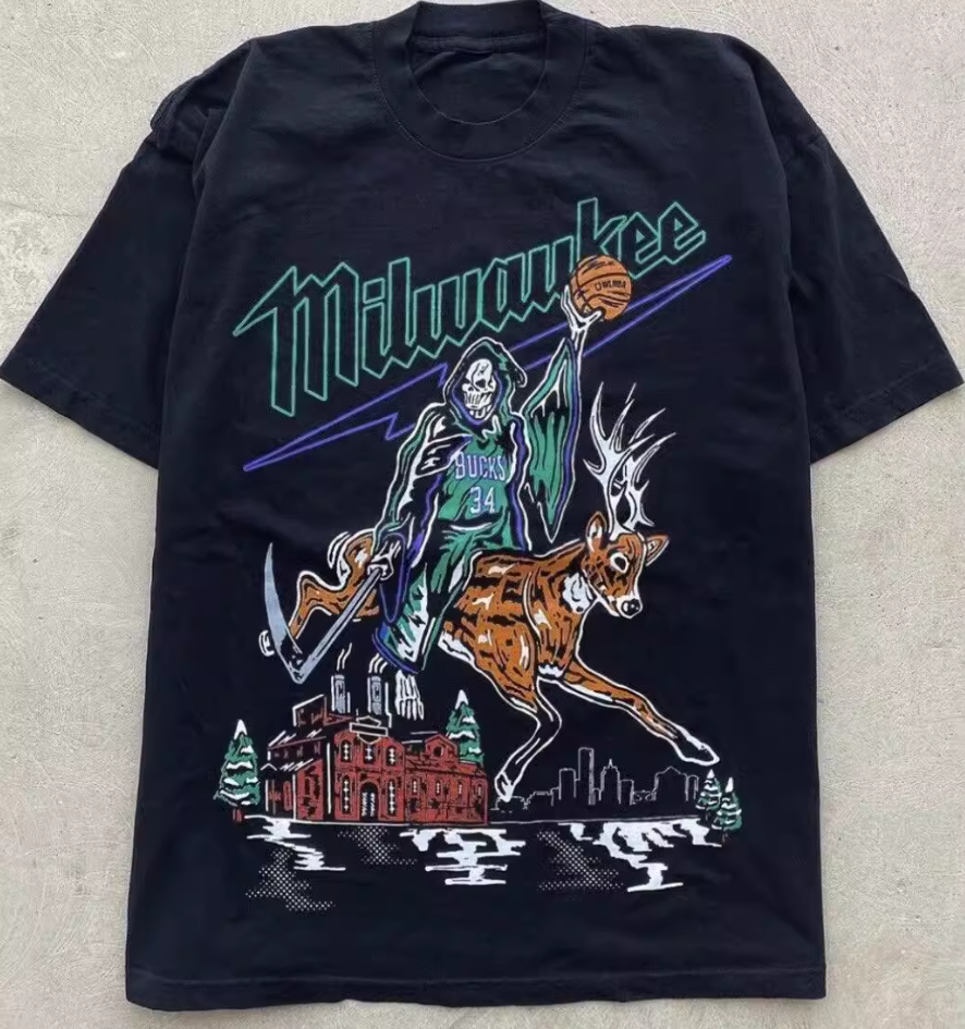 Warren Lotas NBA Milwaukee Bucks "Antetokounmpo 34" Tee