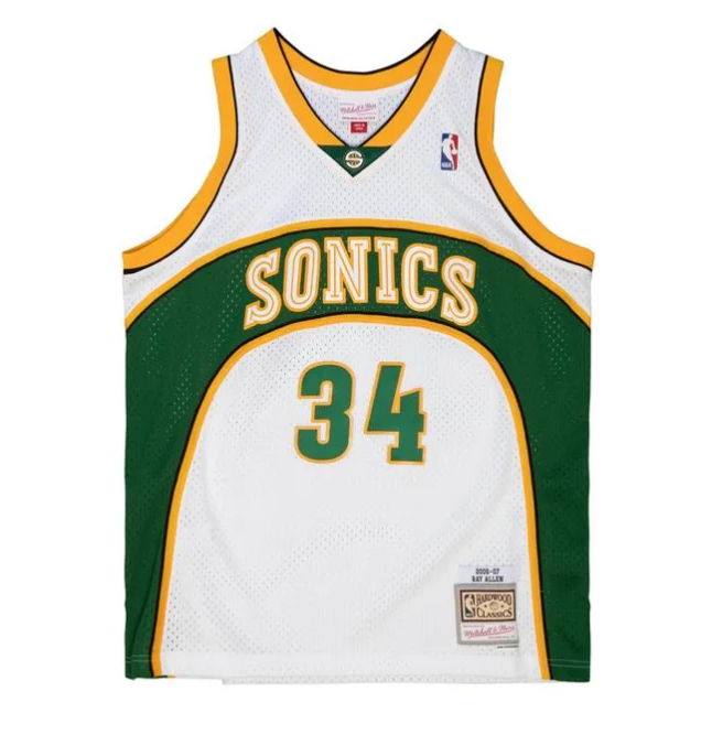 Swingman Seattle Supersonics Mitchell & Ness Hardwood Classics 2006/07 Jersey