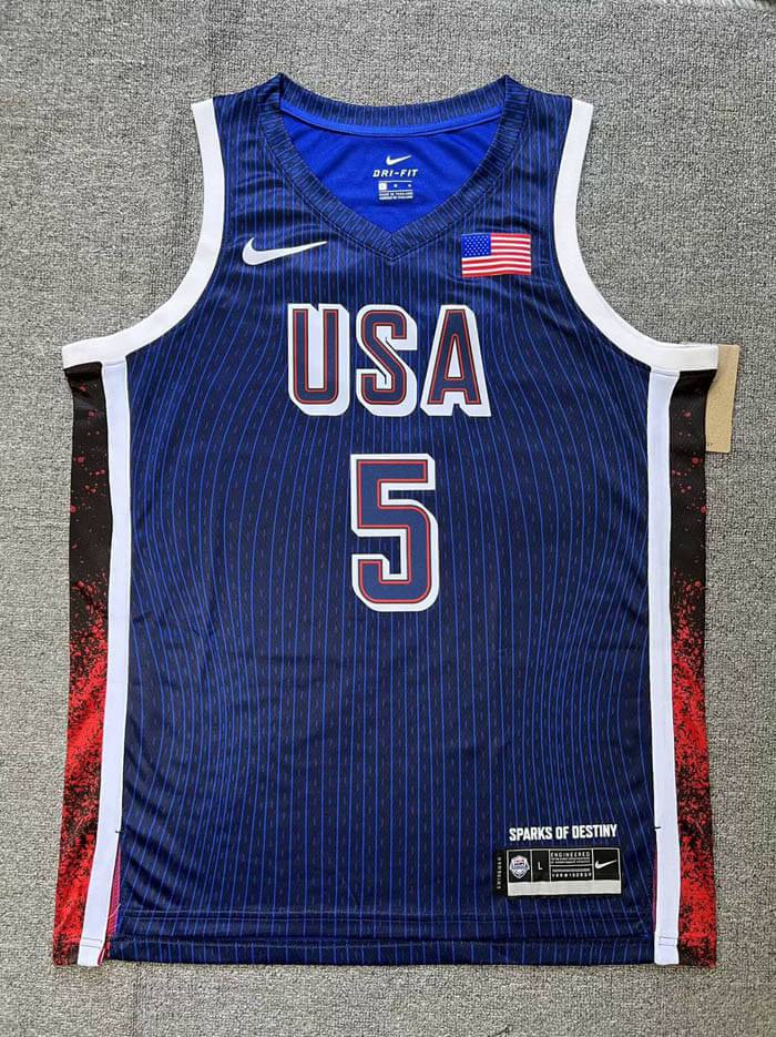 USA Team Olympics Paris 2024 Dream Team Blue Jersey