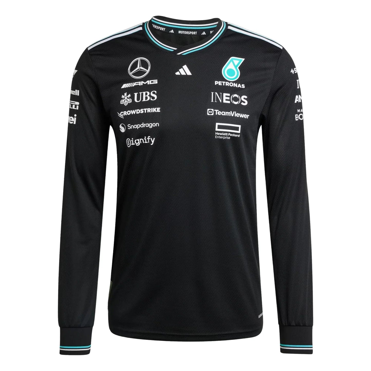 Long Sleeve Mercedes 2025 Black Jersey