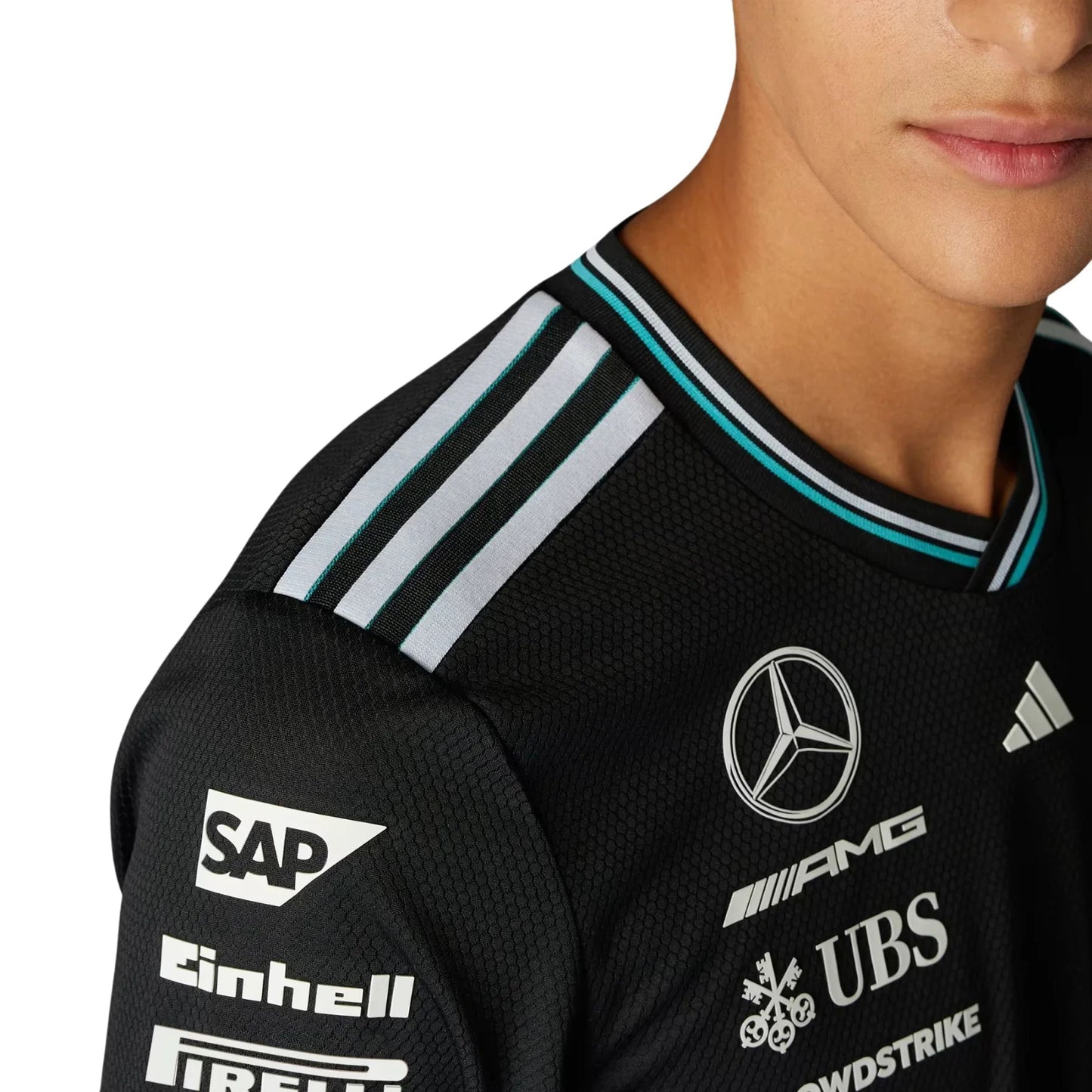 Long Sleeve Mercedes 2025 Black Jersey