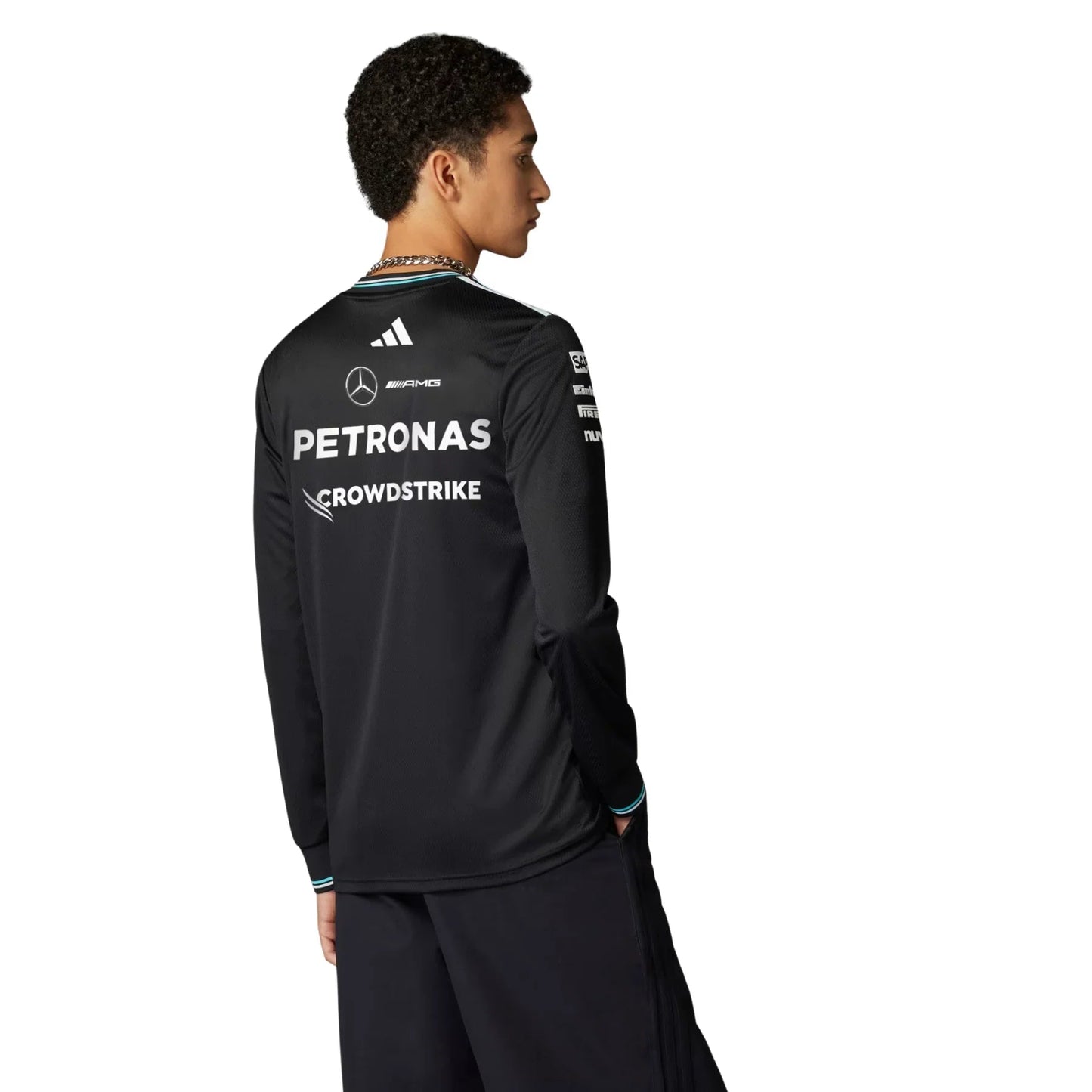 Long Sleeve Mercedes 2025 Black Jersey