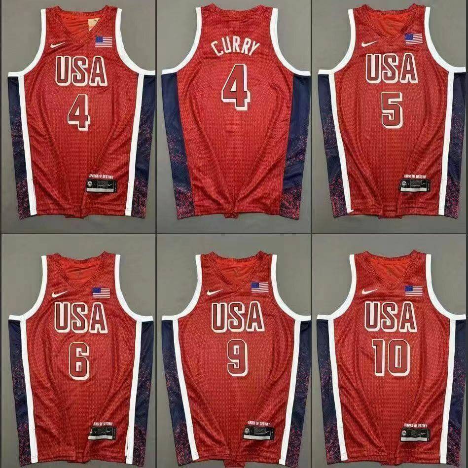 EUA Olympics Paris 2024 Dream Team Red Jersey