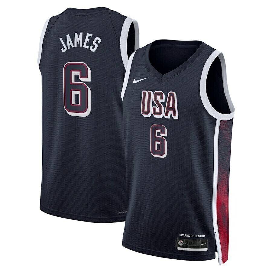 USA Team Olympics Paris 2024 Dream Team Blue Jersey
