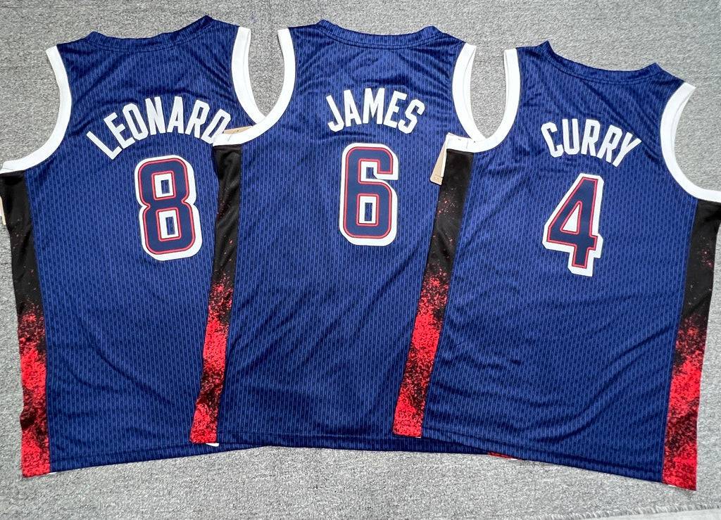 USA Team Olympics Paris 2024 Dream Team Blue Jersey