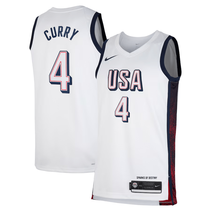 USA Team Olympics Paris 2024 Dream Team White Jersey