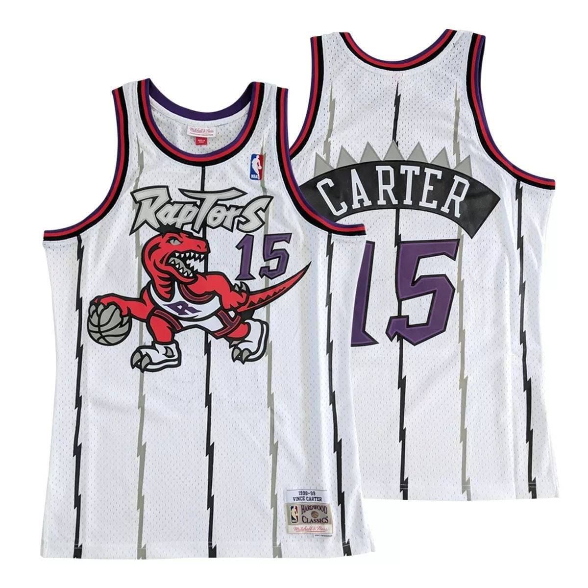 Toronto Raptors White- Vince Carter 01' Jersey