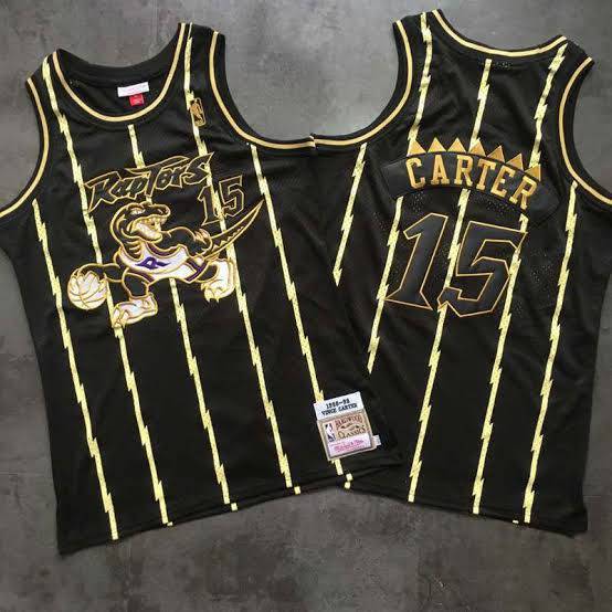 Toronto Raptors Vince Carter Black/Gold Jersey