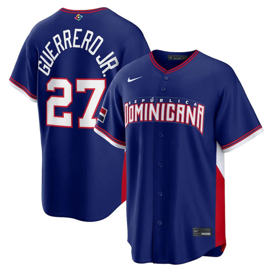 Dominican Republic Baseball Blue 2026 World Baseball Classic Home Stadium Jersey