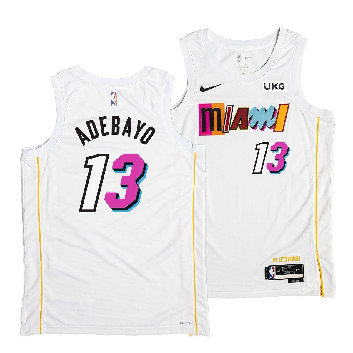 Miami Heat City Edition White Bam Adebayo Jersey