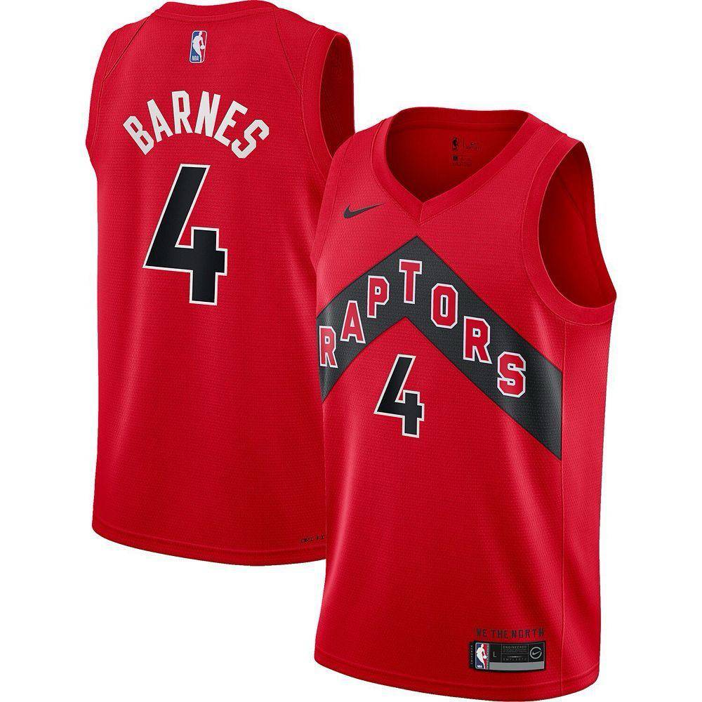 Toronto Raptors Icon Edition Red Scottie Barnes Jersey