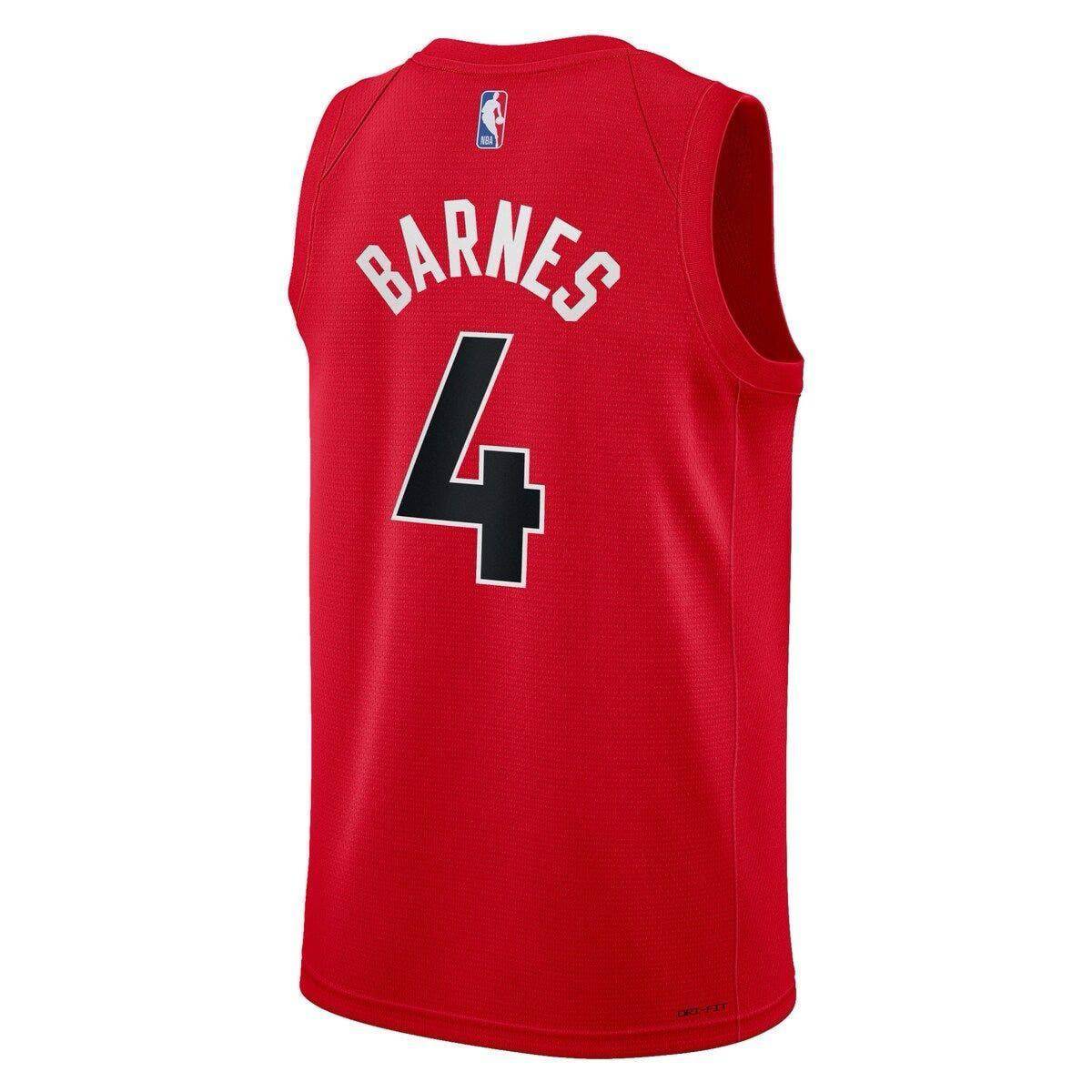 Toronto Raptors Icon Edition Red Scottie Barnes Jersey