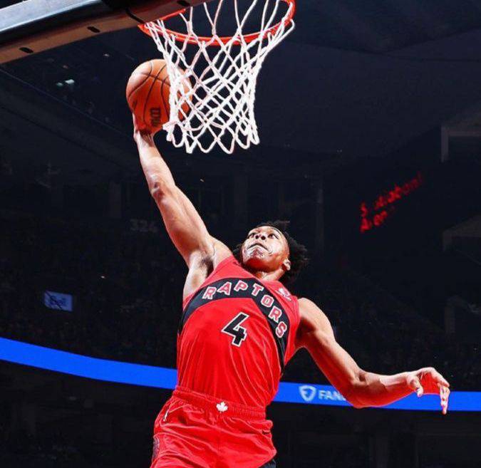 Toronto Raptors Icon Edition Red Scottie Barnes Jersey