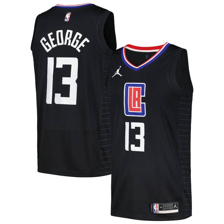 LA Clippers Jordan Black Paul George Jersey