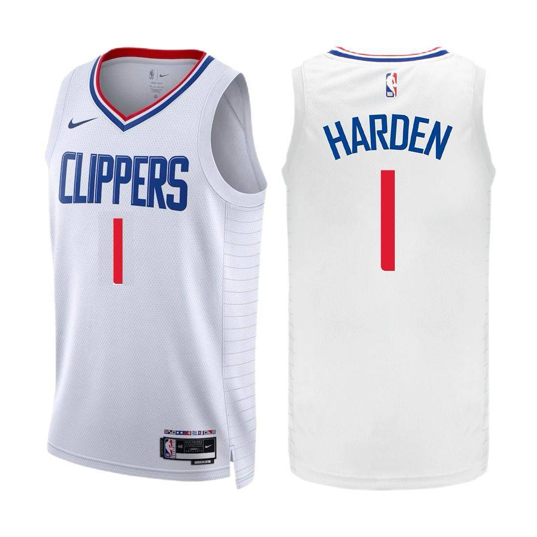 LA Clippers Nike White James Harden 1 Jersey