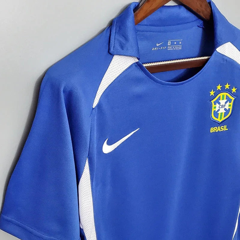 Brazil 2002 Retro Blue Shirt