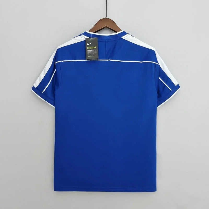 Brazil 1998 Retro Blue Shirt