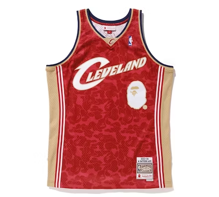 Swingman BAPE x Cleveland Cavaliers Mitchell & Ness Hardwood Classics 2003/04 Jersey