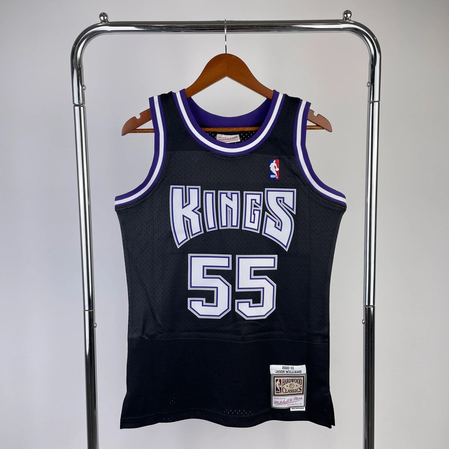 Swingman Sacramento Kings Mitchell & Ness Hardwood Classics 2001/02 Black Jersey