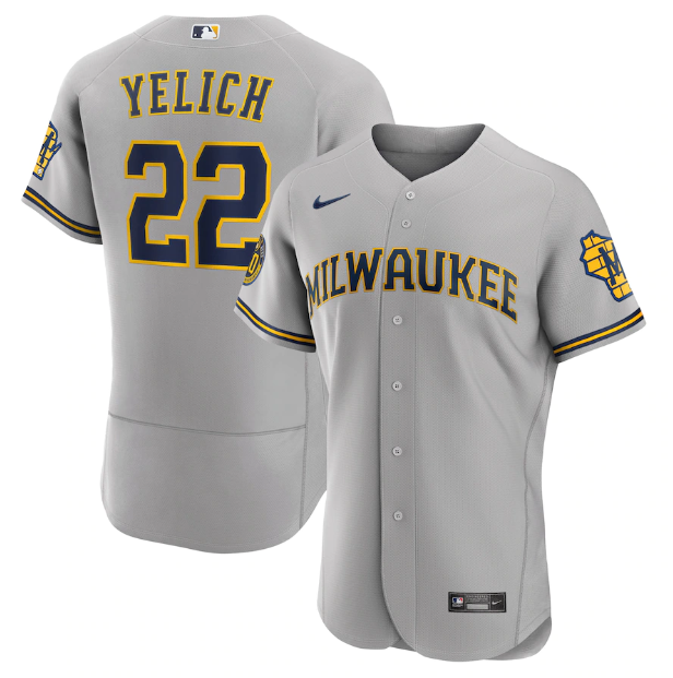 Milwaukee Brewers Authentic Gray Jersey