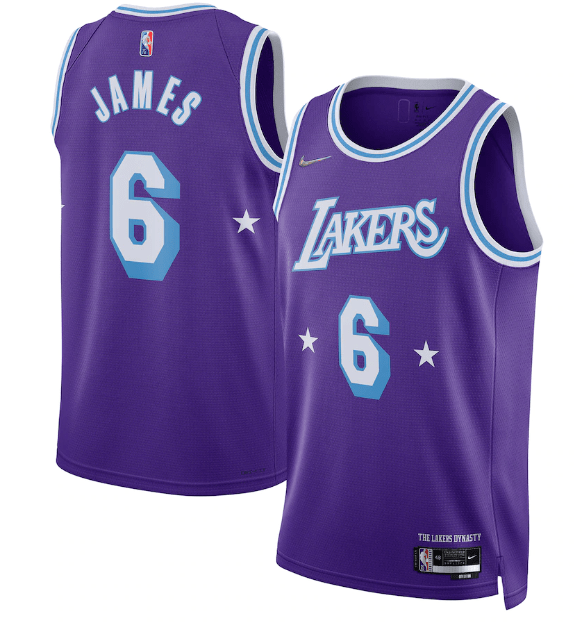 Los Angeles Lakers City Edition Diamante 75th Jersey