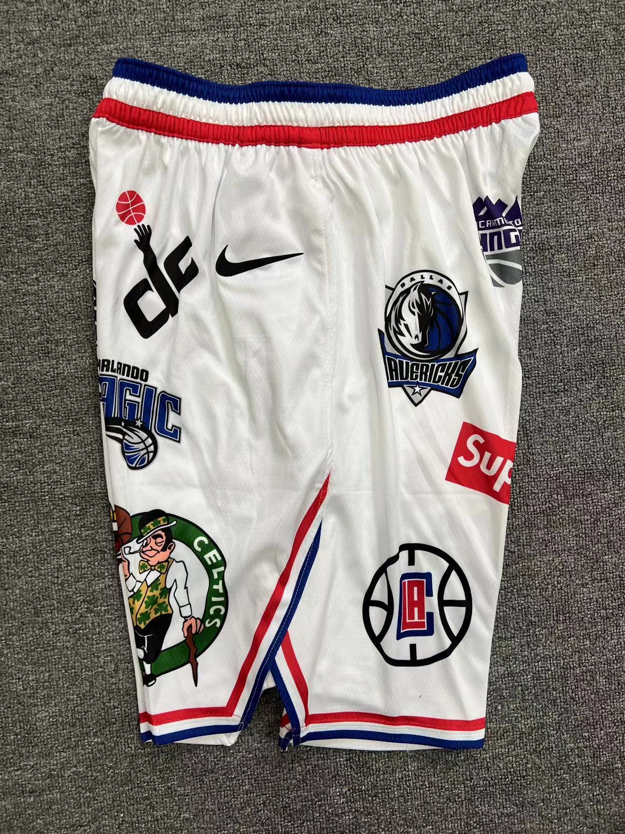 Supreme x NBA White Shorts