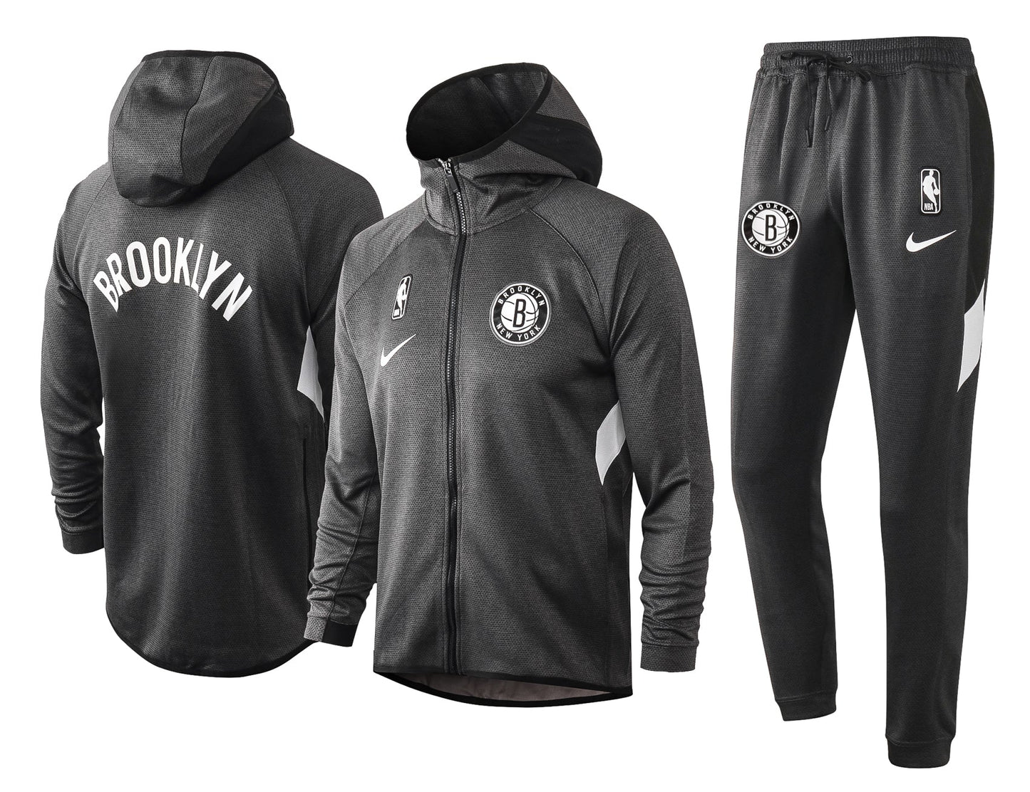Brooklyn Nets NBA Therma Flex Black Training Tracksuit